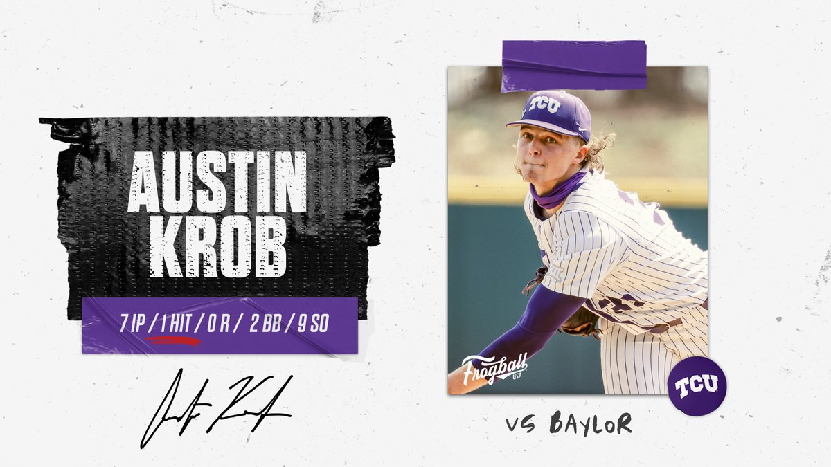 TCU_Baseball's tweet photo. Have a day Austin Krob!

#FrogballUSA | #GoFrogs https://t.co/1RkvxuVEt2