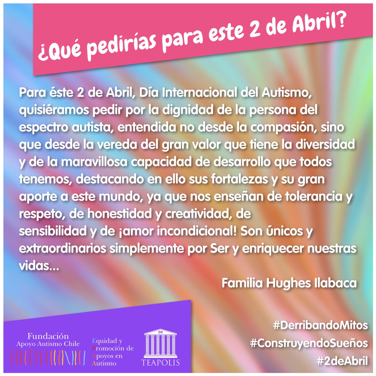 ¿Que pedirías para este 2 de abril?
#2deAbril 
#DerribandoMitos #ContruyendoSueños