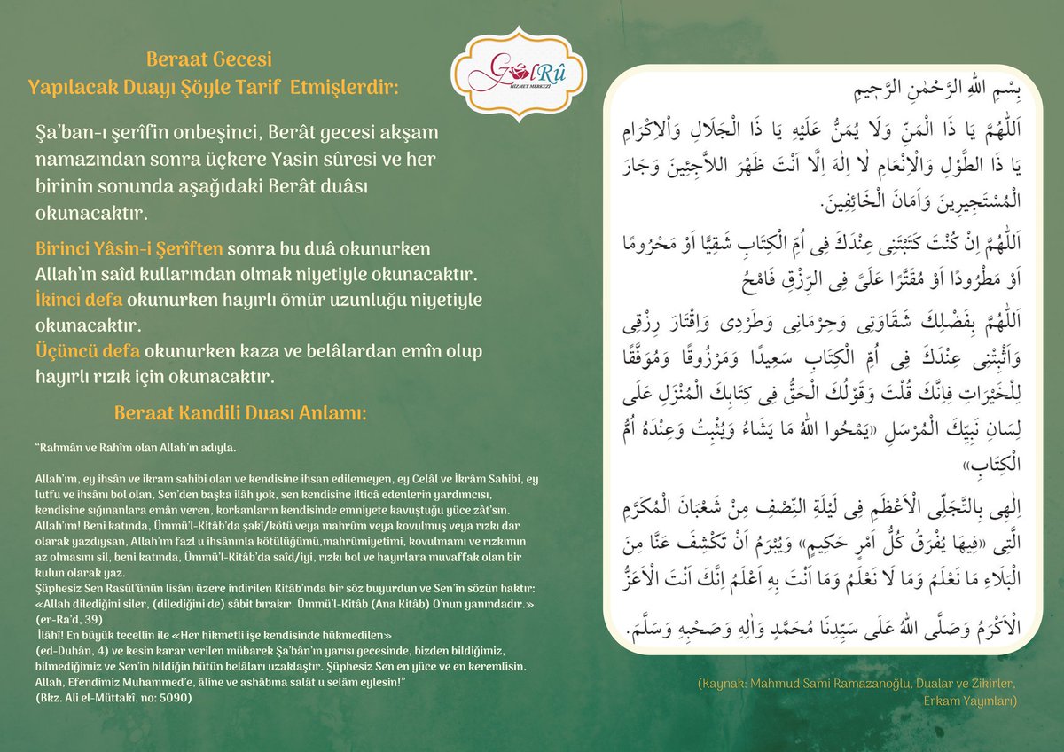 gulruhzm's tweet photo. Beraat Kandili
27 Mart Cumartesi

#sanliurfa #sanliurfamerkez #beratkandili #miraç
#ucaylar #3aylar #recepayi #sabanayi #ramazanayi #recepsabanramazan #recep #saban #ramazan #rahmetbereketmagfiret #rahmet #bereket #magfiret #ilim #islam #ihsan #irfan #harranuniversity https://t.co/CLuFR2ZxSF