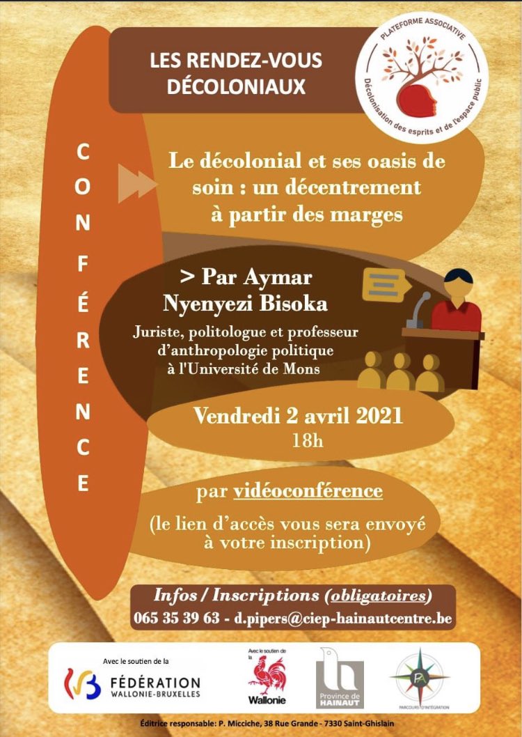 Retourner aux marges, aller à la rencontre de ces communautés qui ont expérimenté la violence coloniale, ces oasis de soin et de « ré-humanisation » de leurs membres rendus historiquement « indignes » à cause de leur couleur de peau ... Heureux d'en discuter la semaine prochaine.