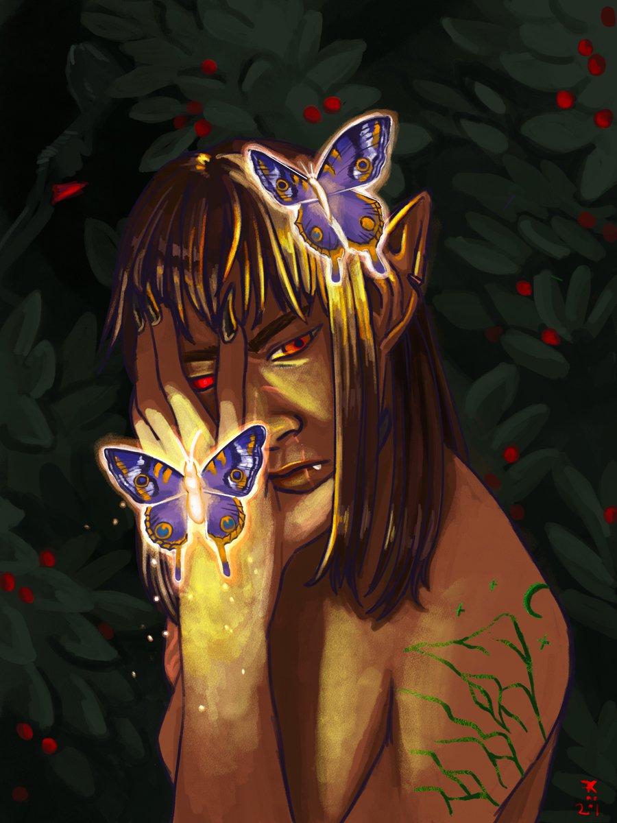 feralkingart's tweet photo. 🦋  fae  touched 🦋 

#archfeywarlock #werewolfart #Dndart #originalcharacter https://t.co/8tX0ZQebES