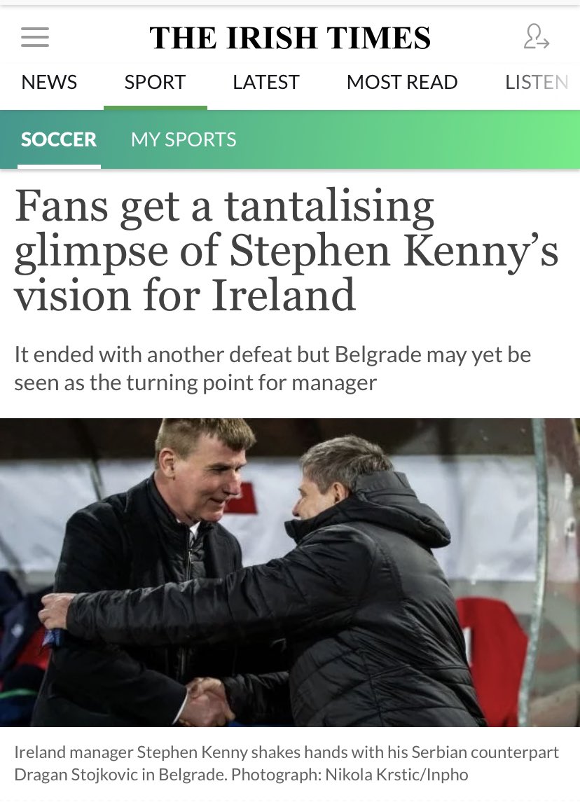 howirelandworks's tweet photo. Fans get a tantalising glimpse of Stephen Kenny’s vision for Ireland

#IREVLUX https://t.co/s5KFI30Sxc