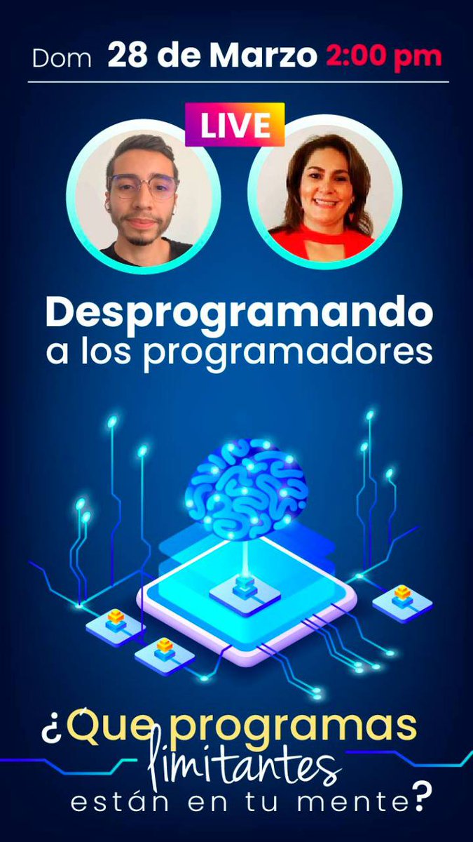 EstivenLucas's tweet image. Te ha ganado la ansiedad o depresión en algún momento de tu vida? Porque a mi si!
Mañana realizaré un INSTAGRAM LIVE junto con mi couch; para que vós también puedas trabajar las diferentes areas de tu vida como lo he logrado hacer yo.
Ayúdame a difundir!
bit.ly/codinstagram