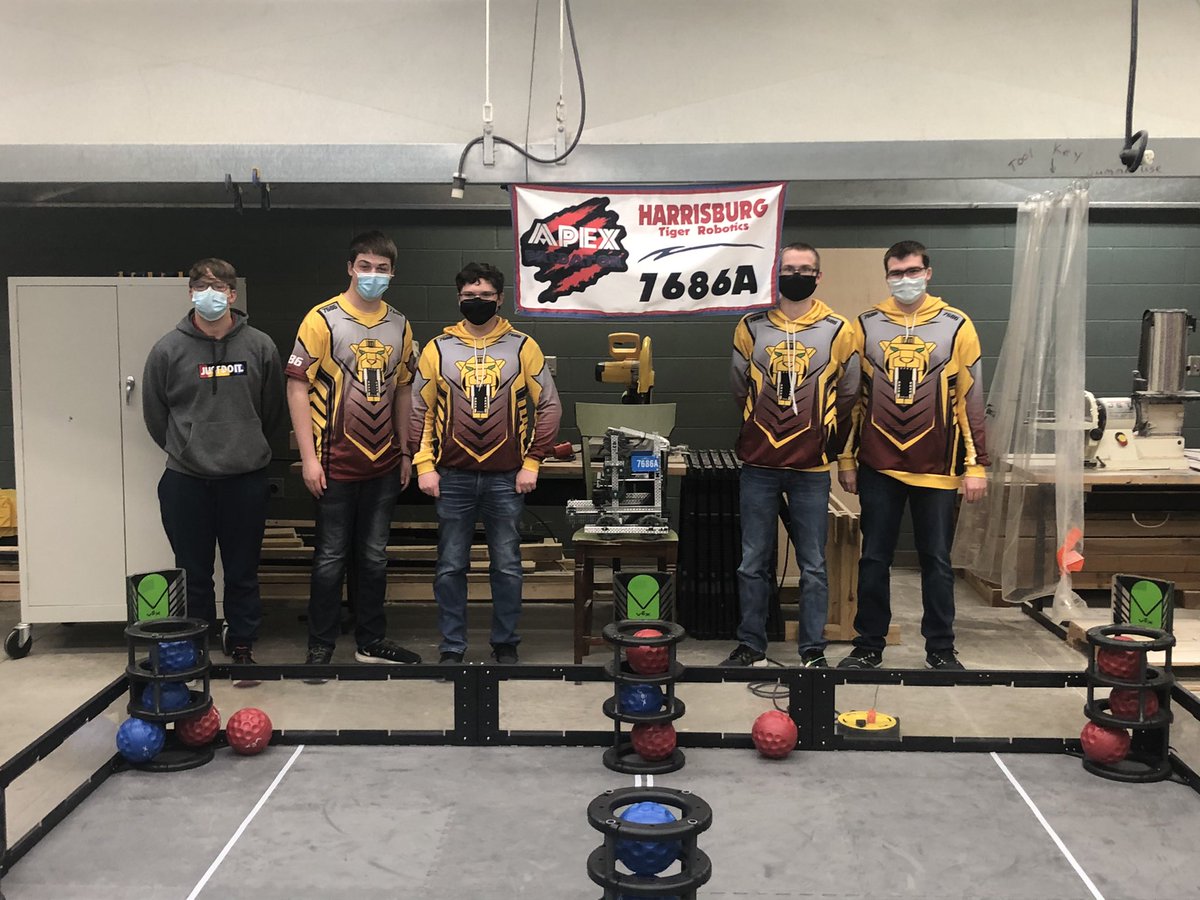 tigerroboticssd's tweet photo. exciting first remote event We ended up as the 3rd seed alliance out of 4 seeds moved into finals  during semis we knocked out #2 seed and the #4 seed knocked out the #1. In the finals we pulled off a win by the skin of our teeth @HarrisburgHigh seniors 7686A https://t.co/aHqMLGw2Mj