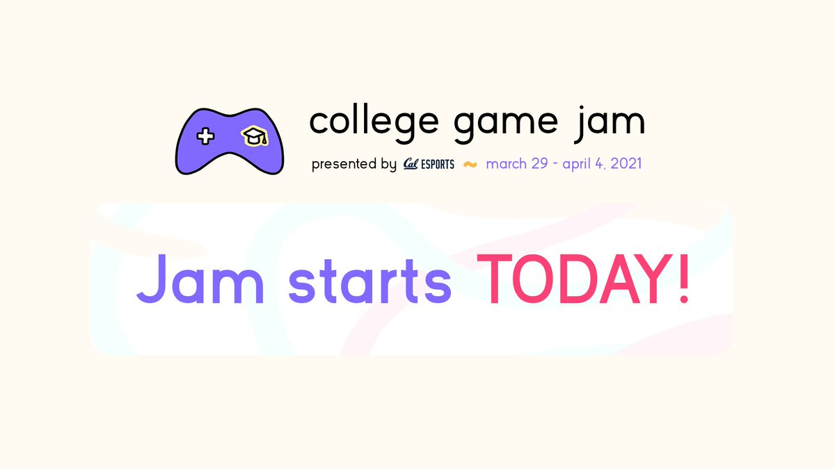 collegegamejam's tweet photo. 🥳 The #CollegeGameJam starts TODAY! 🥳

🗓️ It's not too late to sign up for the jam or our workshop series, and you can still find teammates to make a game with!

➡️ Join now: https://t.co/kQ5w420whH | https://t.co/YBFrcEPxwK https://t.co/OjjDWVvcIA