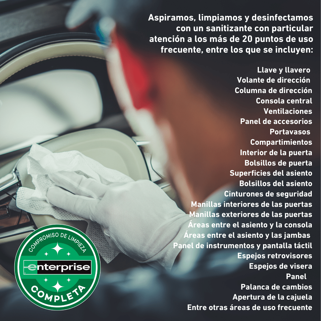 EnterpriseLAC's tweet photo. Planifique sus viajes futuros con confianza. Vuelva a la carretera con el Compromiso de Limpieza Completa de Enterprise. https://t.co/OuOcru26iV