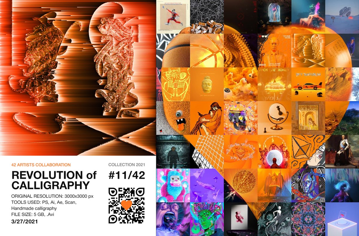 Evilcalligraph's tweet image. This is a story about unity 🧡  of 42 artists who came together in the name of love to create.

REVOLUTION /// REVALUETION
rarible.com/token/0xd07dc4…

@rariblecom

#42bastards #NFT #nftcollector #cryptoart #cryptoartist #Cryptoartists #nftcollectors #calligraphy #moderncalligraphy