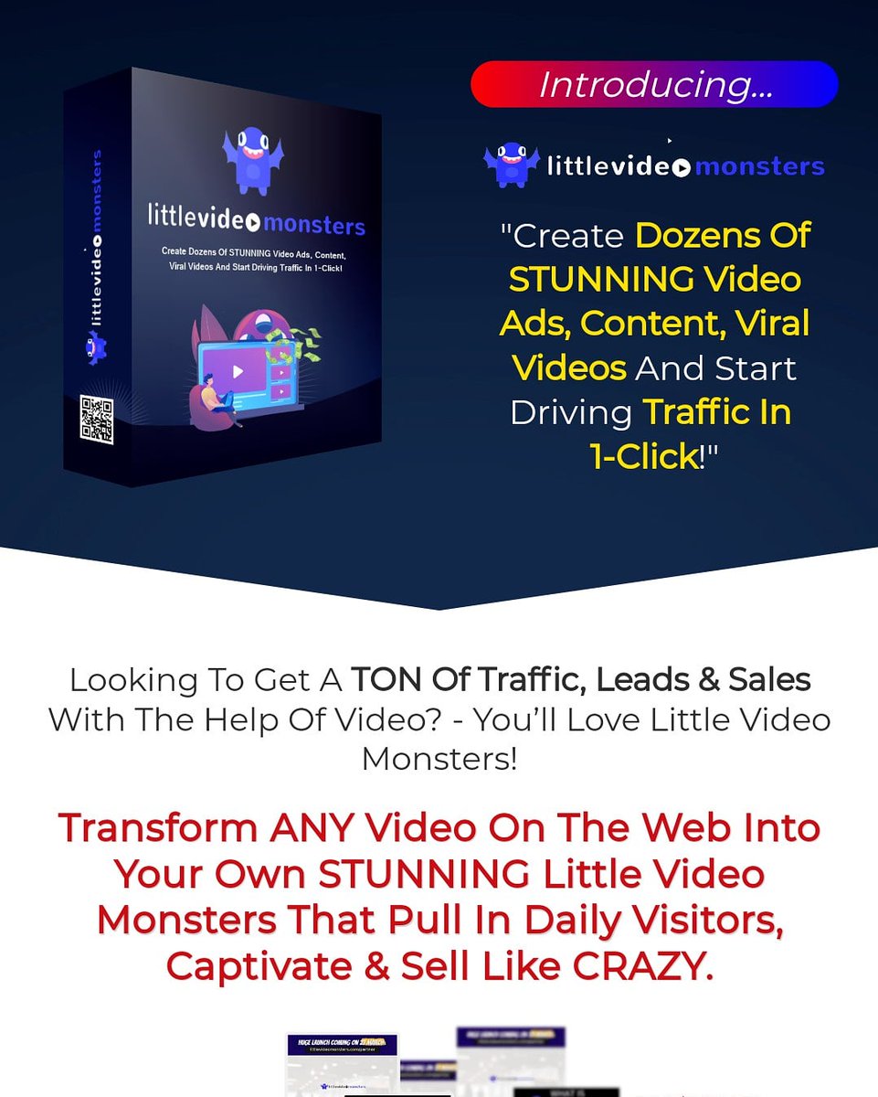 Looking To Get A TON Of Traffic, Leads &amp; Sales With The Help Of Video? - You’ll Love Little Video Monsters!
👉 softtechhub.us/Littlevideomon… 

#VideoViral #AffiliateMarketing #business #DigitalMarketing #DigitalMarketer #VideoMarketing