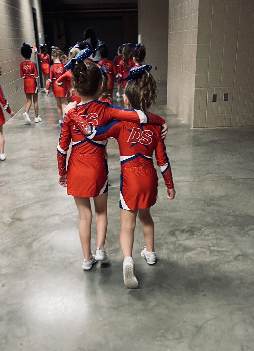 DSCheerleading's tweet photo. First place is great but good friends  are even better! #Rumble in the Jungle! https://t.co/FEukMuitnR