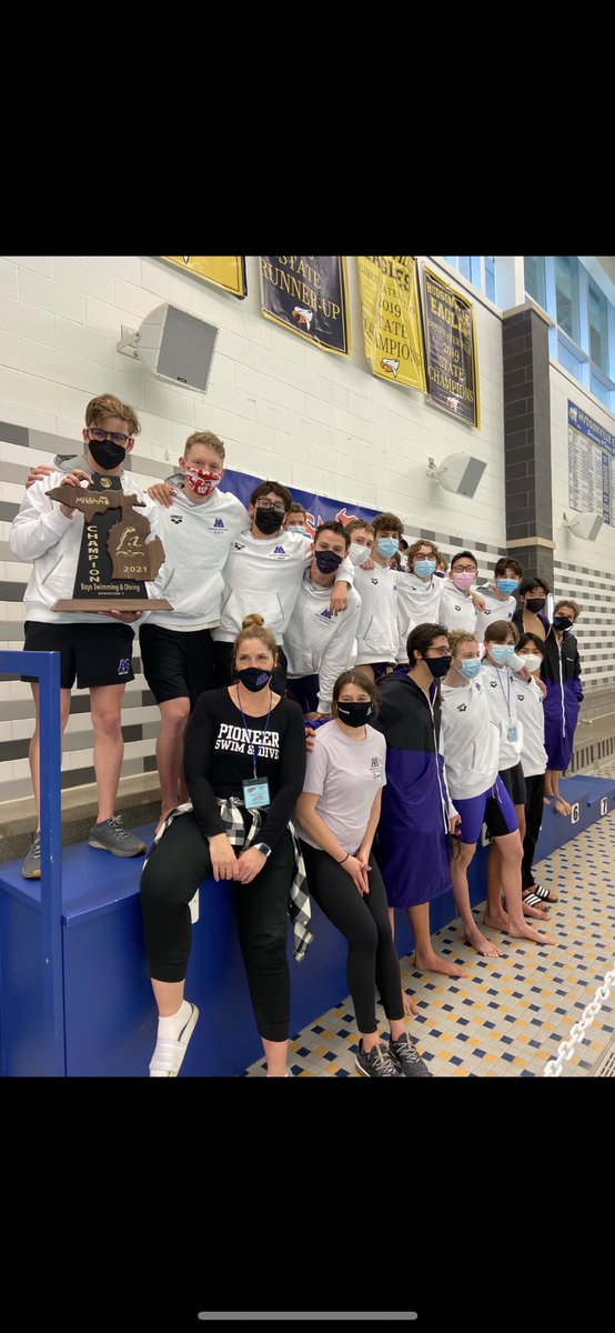 STATE CHAMPIONS!  Congratulations to the Pioneers Boys Swim and Dive team. ⁦@A2SchoolsSuper⁩ ⁦<a href="/A2schools/">A2 Public Schools</a>⁩