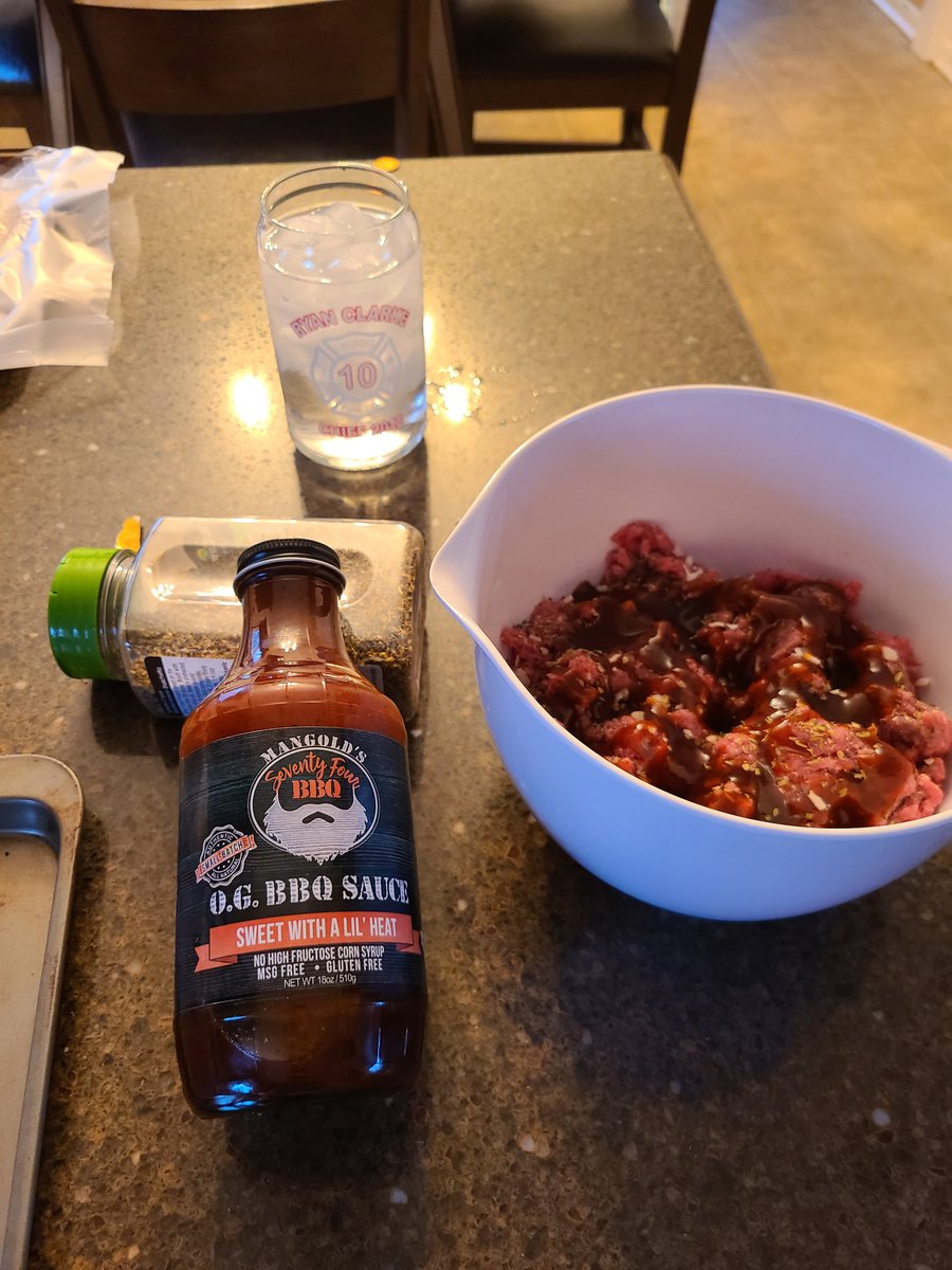 My not so secret ingredient for my 2021 burger. <a href="/seventyfourBBQ/">74 BBQ Sauce</a> <a href="/nickmangold/">Nick Mangold</a>