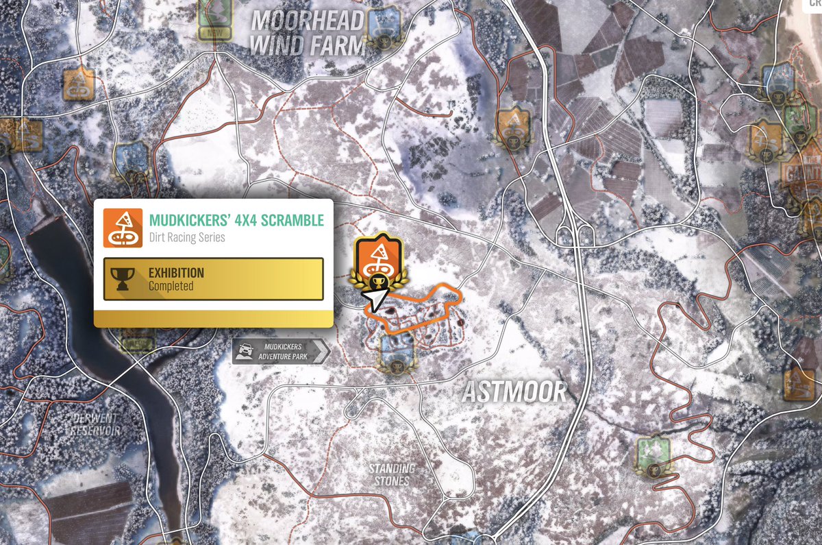 Brokenvegetable's tweet photo. Custom Route: 

The 27 Mile Ulamog Dirt Endurance 

Gates: 250 
Terrain: 85% Dirt 15% Asphalt 
50 Rally Type Cars 
Conditions: Sunrise, Post Rain Clear 

You want a car that tops out at about 175 but has a high acceleration. 

#ForzaHorizon4 #CustomRoute #Rally https://t.co/vxgJtdeY6t