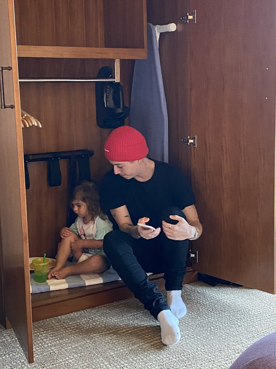 jackaverymusic's tweet photo. just casually watching coco melon in a hotel closet 😃 https://t.co/PWjqqyUJtF