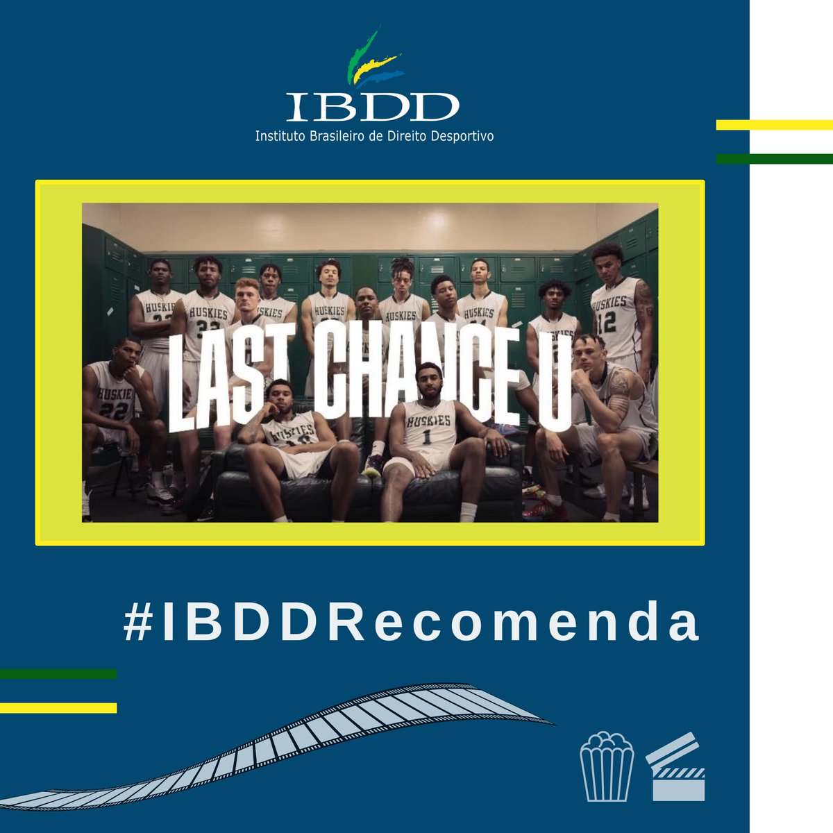 IBDD_'s tweet photo. No #IBDDRecomenda dessa semana, por sugestão da Dra. Maria Gabriela Junqueira, o #TimeIBDD recomenda o documentário "The Last Chance U - Basquete".
O documentário acompanha o dia a dia dos atletas do East Los Angeles College e sua busca do sonho de serem draftados para a NBA. https://t.co/QW3RIwbIj6