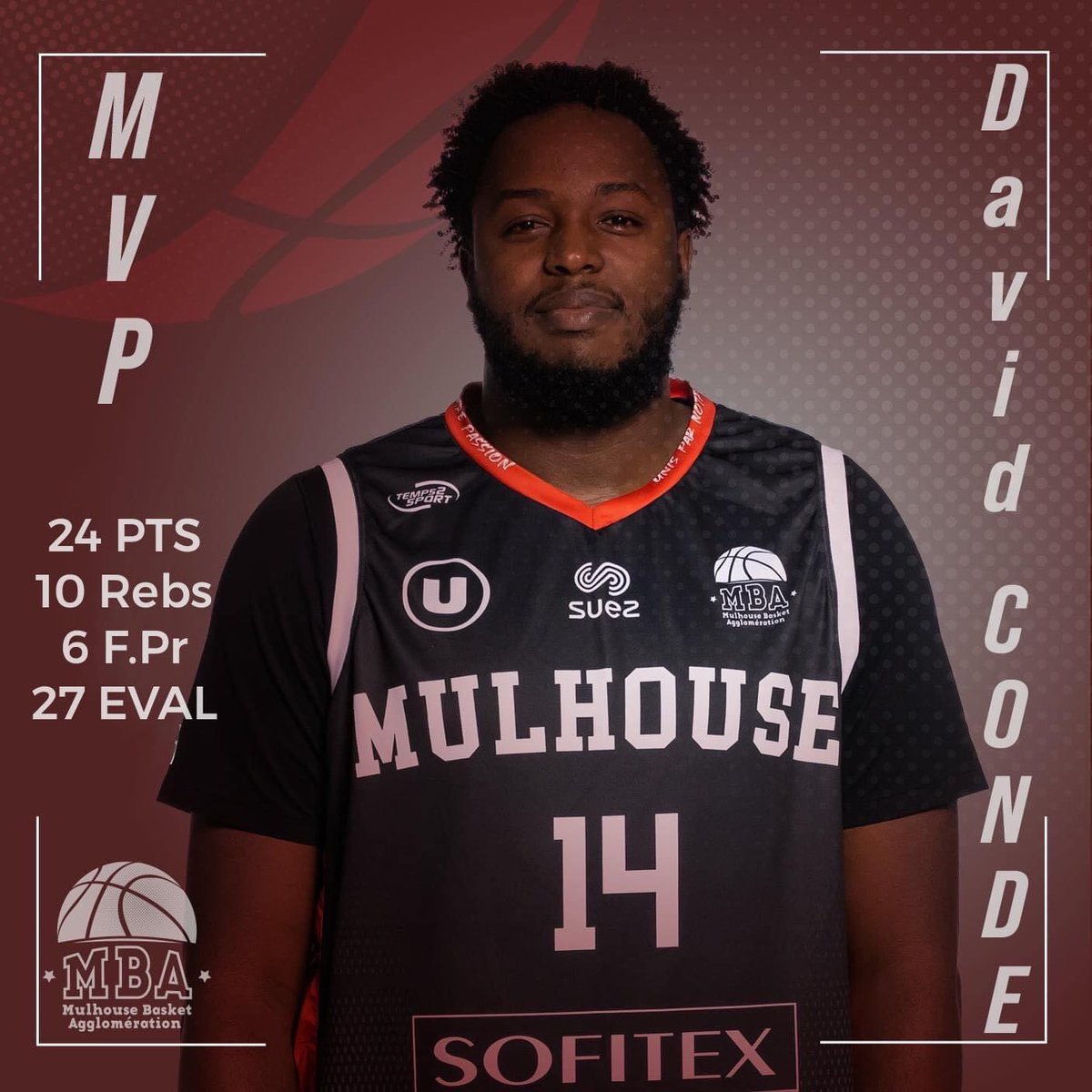 fgbb_officiel's tweet photo. Grosse performance de l’international guinéen @David_Cnd avec son club de @mbaprobasket 🦍🦍 🇬🇳 https://t.co/NOei2mcyrM