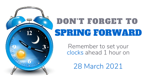 Don't forget that the clocks go forward tonight ⏰
We look forward to brighter days ahead ☀️