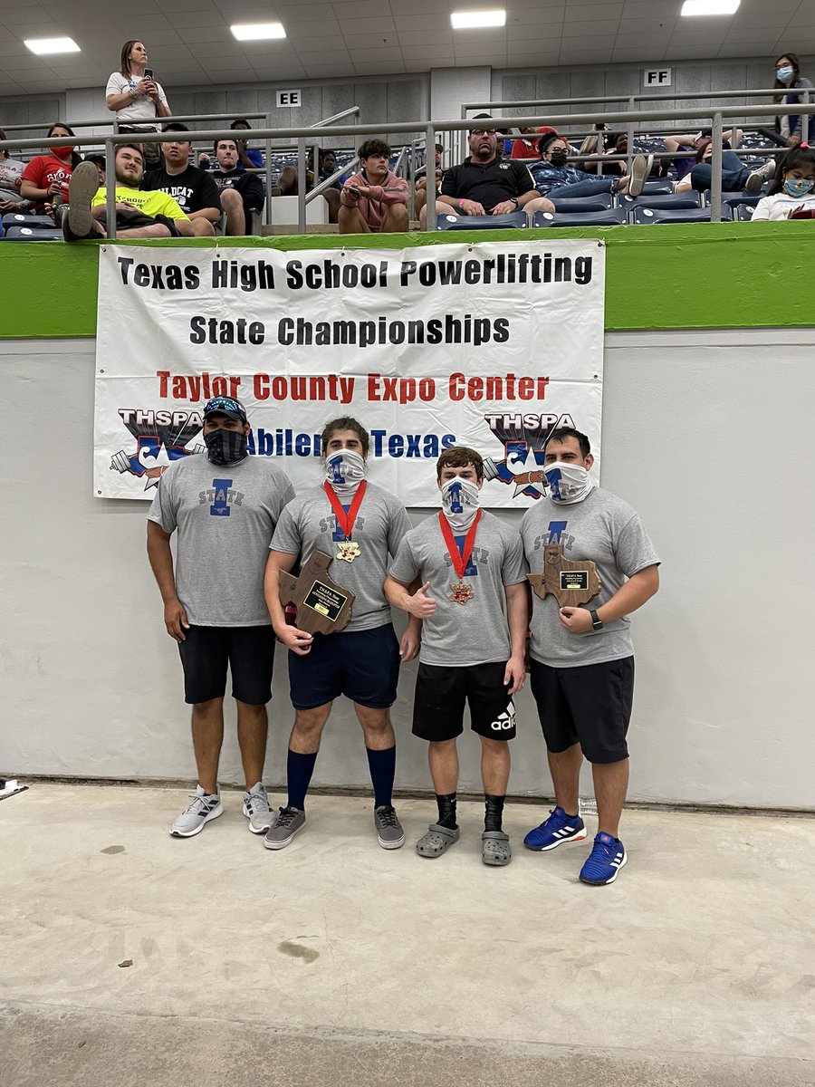 IHSpowerlifting's tweet photo. Congratulations to @IsideMustangs 181 Jaxon Mabile and 242 Seth Ruff on a historic season! 
(Junior) Jaxon: 🥉640/355/550/1545
(Senior) Seth: #THSPA Div 2 State Champion 🥇 750/445/690/1885, Div. 2 Outstanding Deadlifter heavy platform winner. 
Team: 5th Place - 10 points. https://t.co/2gqn0tTkz0