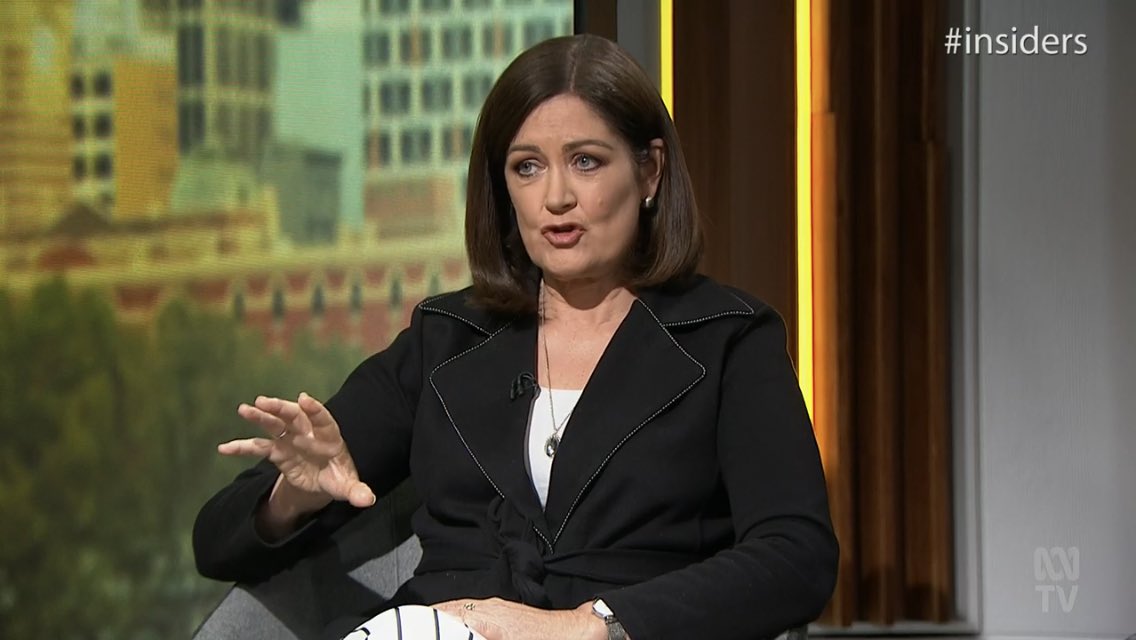 hughriminton's tweet photo. Liberal MPs Sarah Henderson and Katie Allen oppose quotas for women for Liberal pre-selection. #insiders https://t.co/3Mph9tN14M