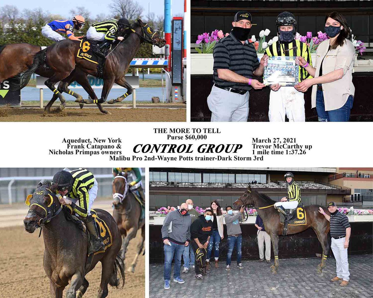 WPottsRacing's tweet photo. Great Day Today 🐎🙏🏼Square Shooter Runs 2nd In The Kelly Kip Stakes In Race #4 &amp; Control Group Takes The More To Tell Stakes In Race #6 @TheNYRA @NYRABets @trevormmccarthy @Ericcancel18 @TheBigAStabile @andyserling @nytbreeders #NYBRED https://t.co/AXExMq1QhT