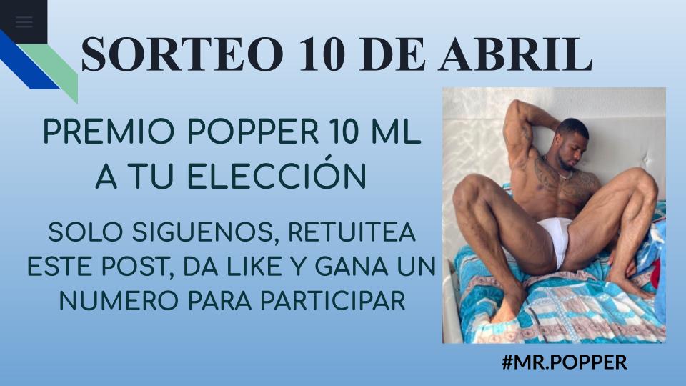 gdl_poppers's tweet photo. #MrPopper Sigueme, retuitea, da like, y gana GRATIS un numero para participar. Fecha de sorteo 10 de ABRIL. #popper #poppergay #gaygdl #gayguadalajara #GdlGay https://t.co/c9krfNHNsb
