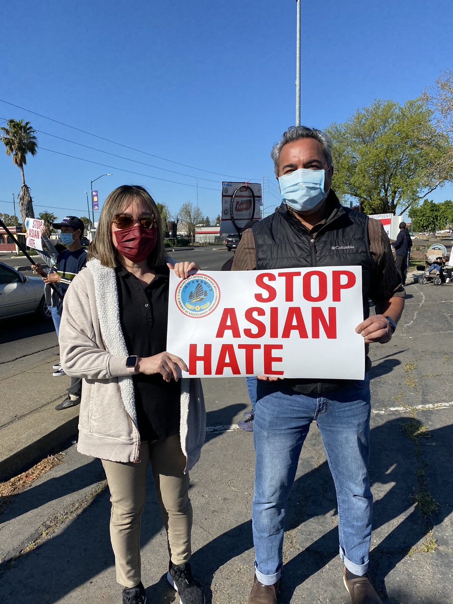 RepBera's tweet photo. Proud to join the Sacramento community today to #DriveOutTheHate. Racism and violence have no place in our society. #StopAsianHate https://t.co/vmmL6pOvnl