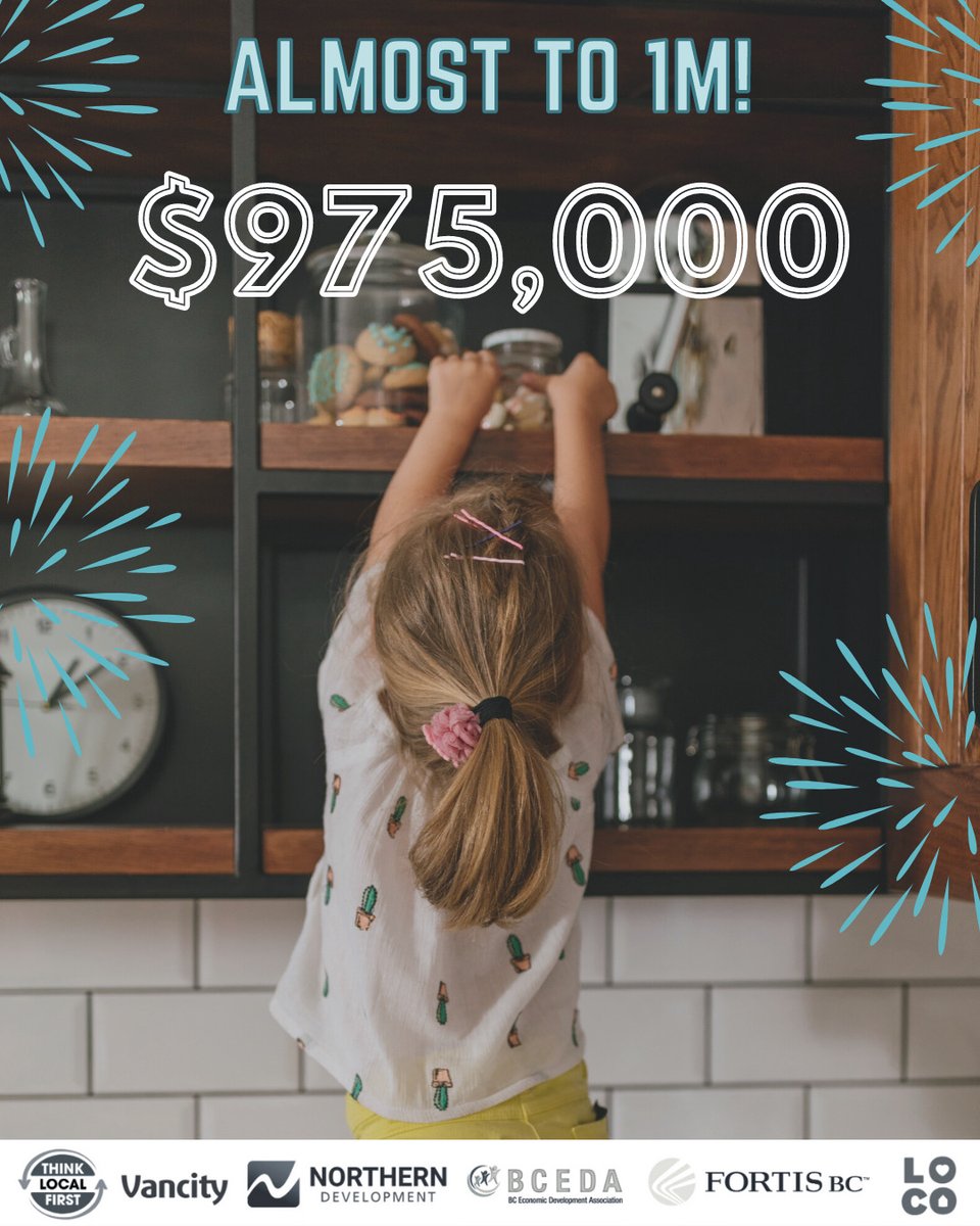 Thanks to British Columbians, $1M in Support Local BC gift certificate purchases is in reach! 🌟

Let's not forget the person whose order puts us over the $1M mark will win a $𝟐𝟎𝟎 SLBC E-Gift card! Check back for updates!

#supportlocalbc #bcbuylocal #shoplocalbc #localbc