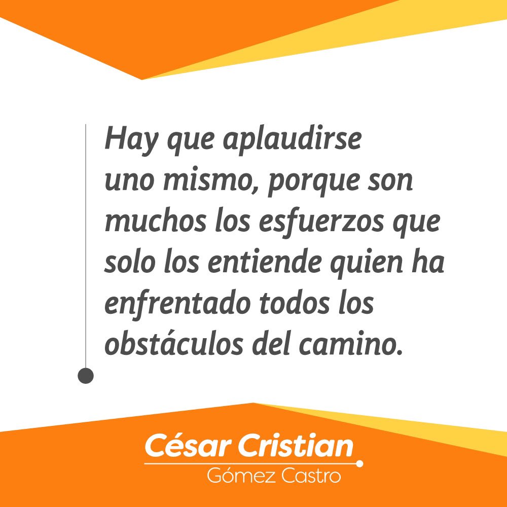 csarcristian's tweet photo. Piensa en todos los obstáculos que has atravesado para estar donde estás y regálate una sonrisa. Solo tú conoces tus retos y batallas. Debes estar orgulloso de todo lo que has logrado. 👏🏼🙏🏻 https://t.co/4QKqFyUAnJ