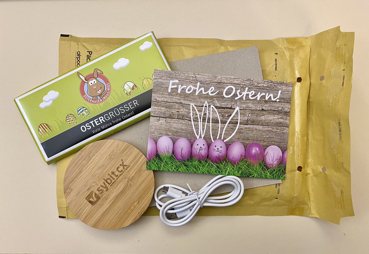 _stritti_'s tweet photo. Herzlichen Dank @Sybit für den #Ostergruß. 

Ich habe mich sehr gefreut 💜 

#arbeitenBeiSybit #workingfromhome https://t.co/F8YORFlGiA