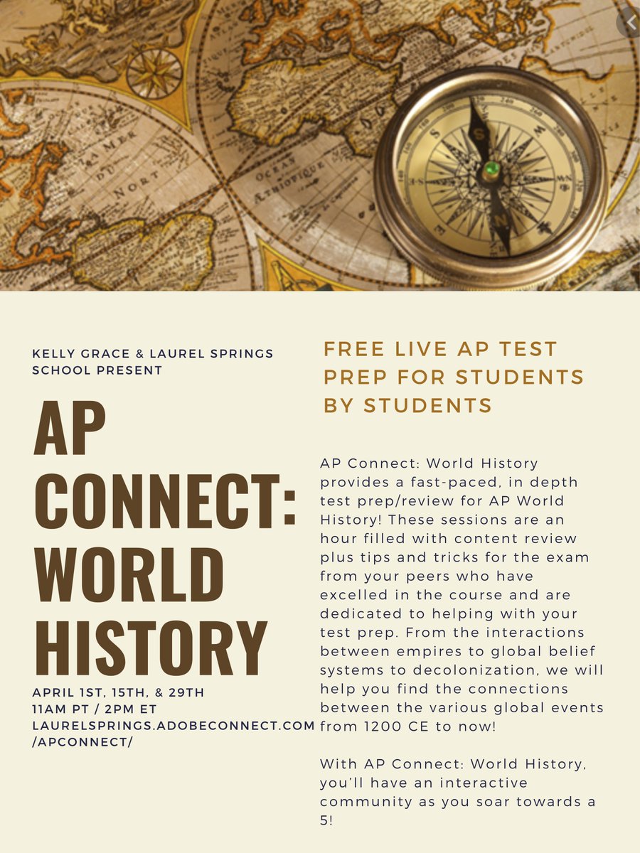 APConnectPrep's tweet image. We are holding our first AP Connect: World History session next week! Check the flyer for details 🥳