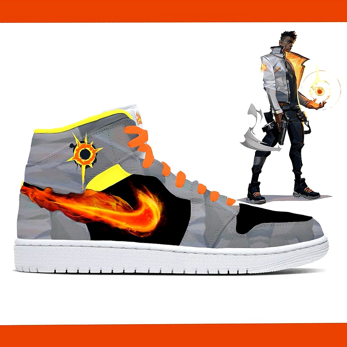 jbkustomkickz's tweet photo. Phoenix from Valorant🔥🔥🔥
#jbkustomkickz #customshoes #customkicks #customsneakers #angelusdirect #nike #aj1 #AIRJORDAN1 #aj1custom #fire #phoenix #VALORANT #ValorantArt https://t.co/yxmgjMnA34