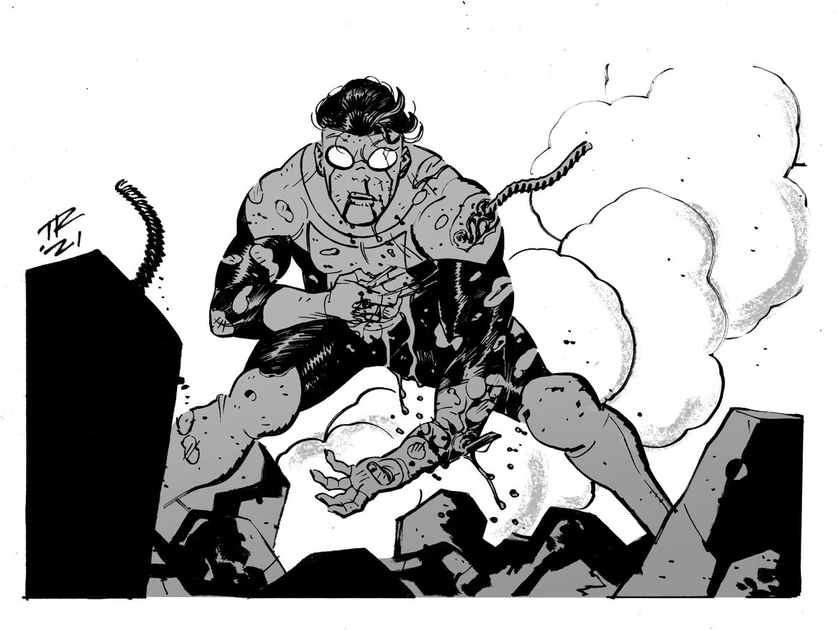 tomreillyart's tweet photo. Invincible from the boys' Image Comics stream last night. Had a good time watching the new show! https://t.co/eQlSJVjG3R
