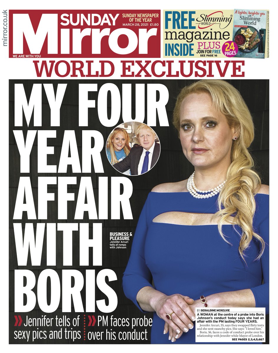 DailyMirror's tweet photo. TOMORROW'S FRONT PAGE: WORLD EXCLUSIVE - MY FOUR YEAR AFFAIR WITH BORIS https://t.co/o19sR8zj1N #BorisAffair @jenniferarcuri https://t.co/Hq75VTg6GC
