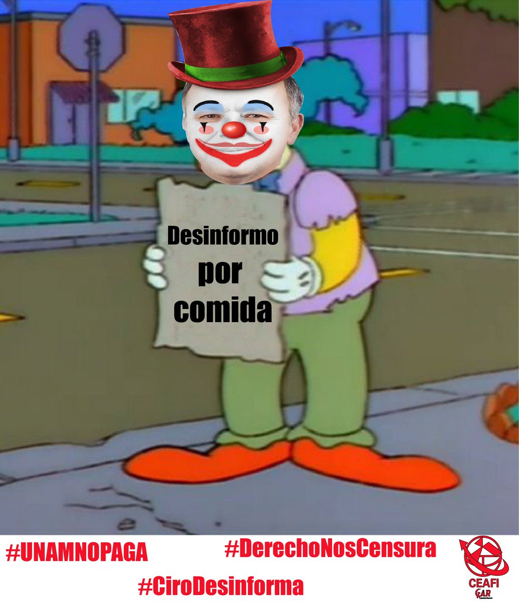 CEAFIGAR's tweet photo. #DerechoNosCensura |¡La difamación mediática también es censura!

Ciro Gómez Leyva ha levantado declaraciones tendenciosas con total desconocimiento de lo que pasa al interior de la organización de la facultad de derecho. De la censura sufrida por los estudiantes, ni una palabra https://t.co/53ylqIwuzS