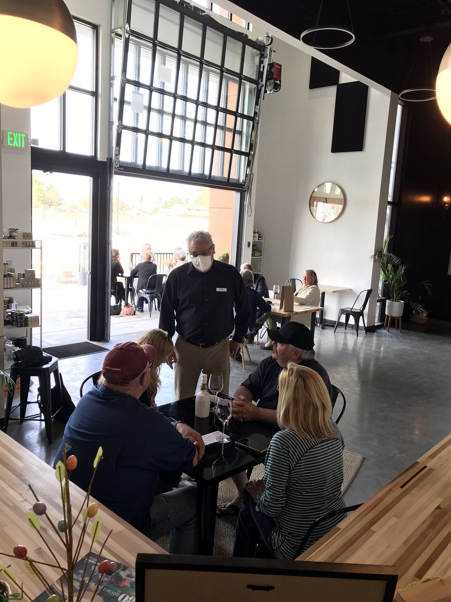 William doing his thing. People enjoying wine. It’s a great Saturday.