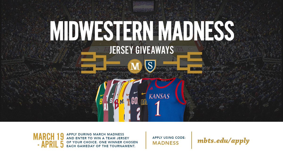 MBTS's tweet photo. It's a #MarchMadness gameday, which means we're giving away college basketball jerseys to a few giveaway winners!

Apply using the code ‘MADNESS’ between now and April 5 and be entered to win a college basketball jersey for the team of your choice! 

https://t.co/WABR7vo4GQ https://t.co/cz68w604Gw