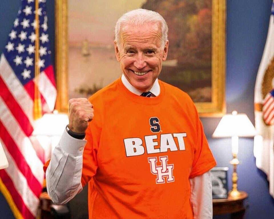 Photoshopped but I think <a href="/POTUS/">President Donald J. Trump</a> would approve! <a href="/Cuse/">Syracuse Athletics</a>