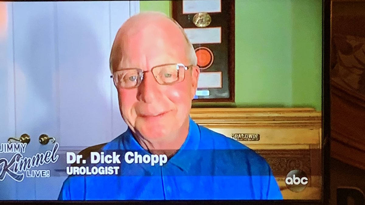 Judd Moul (@juddmoul) on Twitter photo Anyone else catch <a href="/jimmykimmel/">Jimmy Kimmel</a> Live last night with one of our urologic colleagues? Dr Dick Chopp was featured for interesting names and their professions. Dr Chopp noted he has performed >16,000 vasectomies- impressive! <a href="/AmerUrological/">Amer. Urol. Assn.</a> Anyone else catch <a href="/jimmykimmel/">Jimmy Kimmel</a> Live last night with one of our urologic colleagues? Dr Dick Chopp was featured for interesting names and their professions. Dr Chopp noted he has performed >16,000 vasectomies- impressive! <a href="/AmerUrological/">Amer. Urol. Assn.</a>