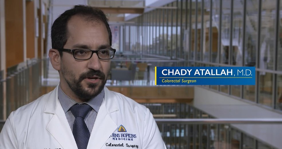 HopkinsMedicine's tweet photo. Colorectal surgeon Chady Atallah discusses the uses and benefits of novel robotic technology for colon and rectal surgery. #coloncancermonth #colorectalcancerawarenessmonth https://t.co/SJ58rCUHY3 https://t.co/1WxH9bOipl