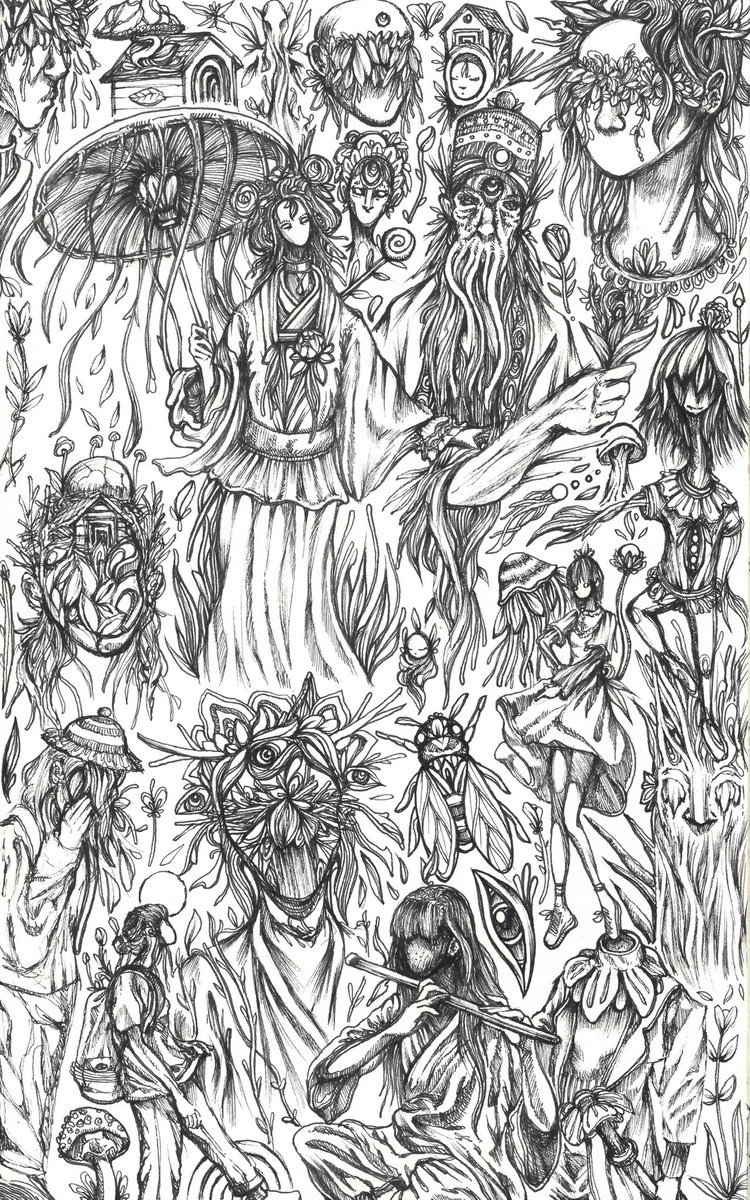 CyanGarma's tweet photo. ⚘ a page full of plant beings ⚘ https://t.co/yEulpYJZjA