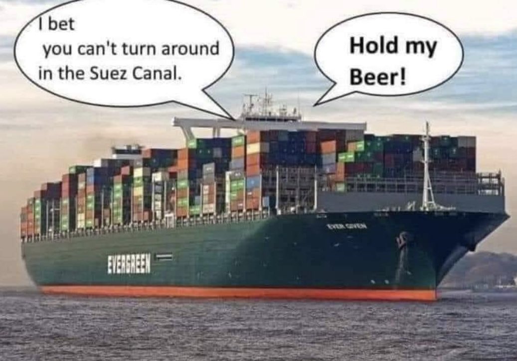 ImmortanToe's tweet photo. #SuezCrisis #suezcanel #SuezBLOCKED #Busch #buschcontest https://t.co/MhzY8xEbZc