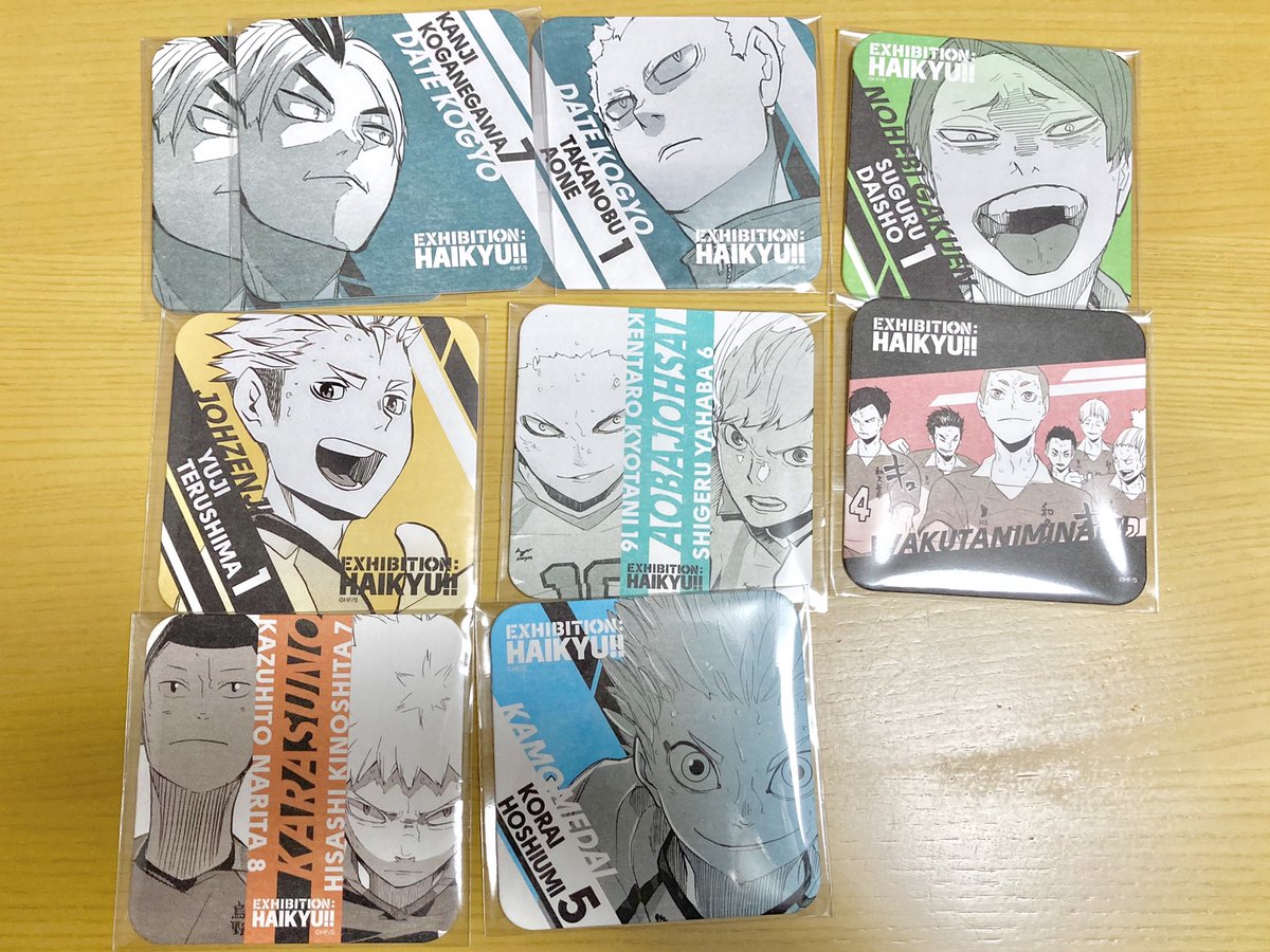 kchipaa's tweet photo. 【交換 譲渡】ハイキュー展 ハイキュー コースター アクリル  SD キャンディ チャーム

譲→写真1.2枚目
求→コースター写真3枚目の♡マ��クのもの各1
   →アクリル フィギュア:影山東京SD
   →定価＋手数料

※交換、纏めての方優先。アクリルチャームは譲渡可。コースターのお譲りは2枚以上～→ https://t.co/uHlw4AKGpU
