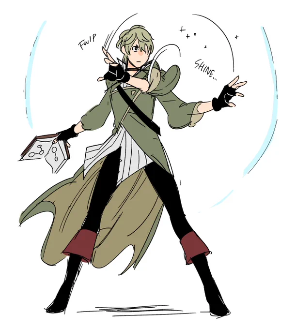 doodle between comic panels... i like magic that's casted with hand gestures 