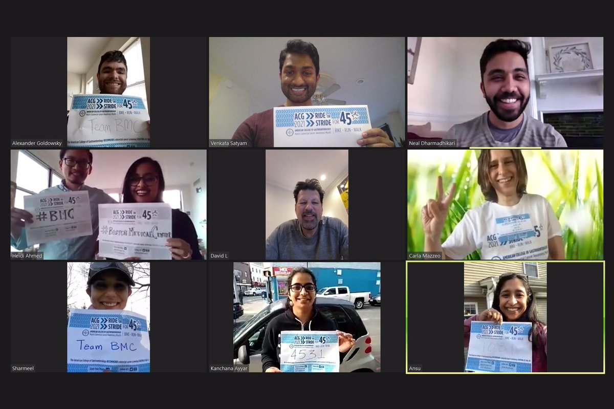 It’s a team effort, even virtually!!  Team BMC #RideOrStridefor45 #THEBMC #coloncancerawareness #ACG
