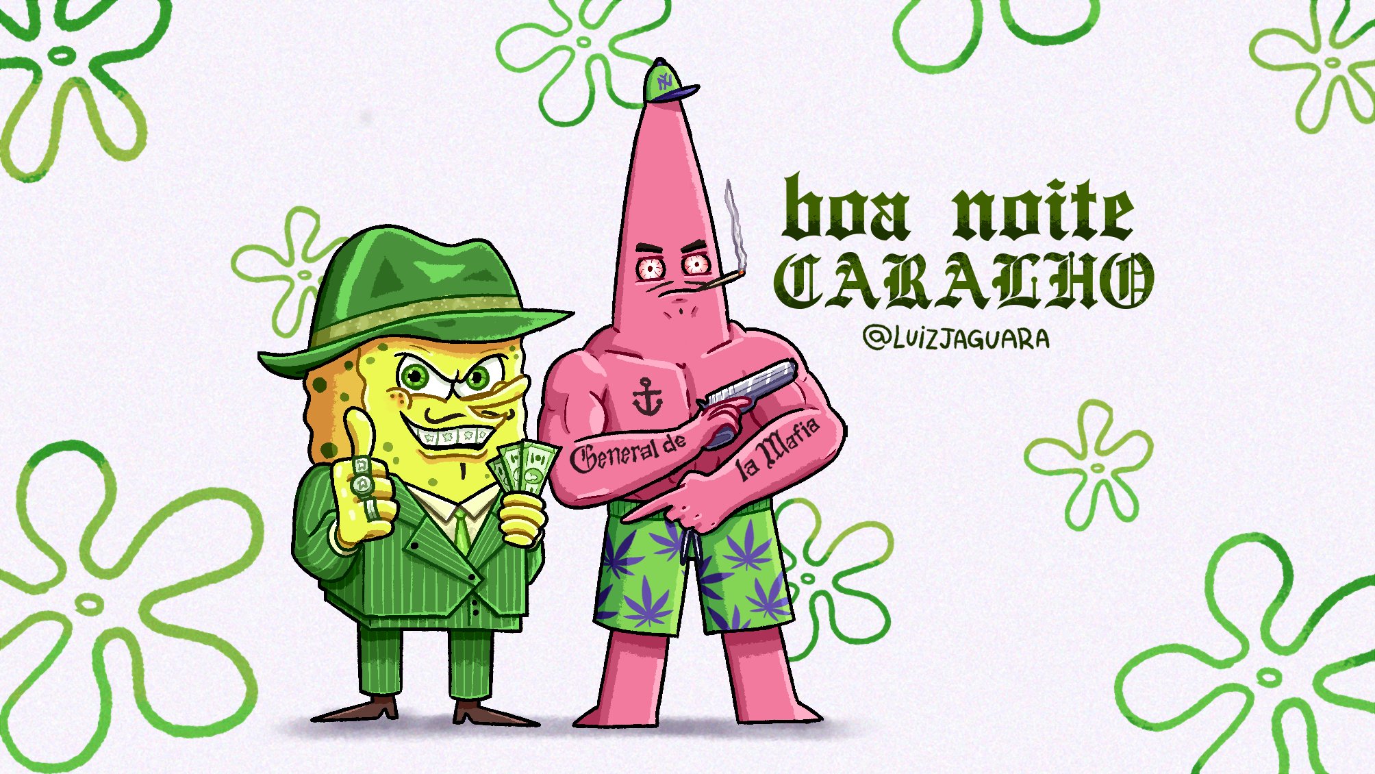 jaguara on X: bob esponja agiota e patrick matador de aluguel Mafia da  Fenda do Biquíni ta formada rapazes se cuidem BOA NOITE CARALHO   / X