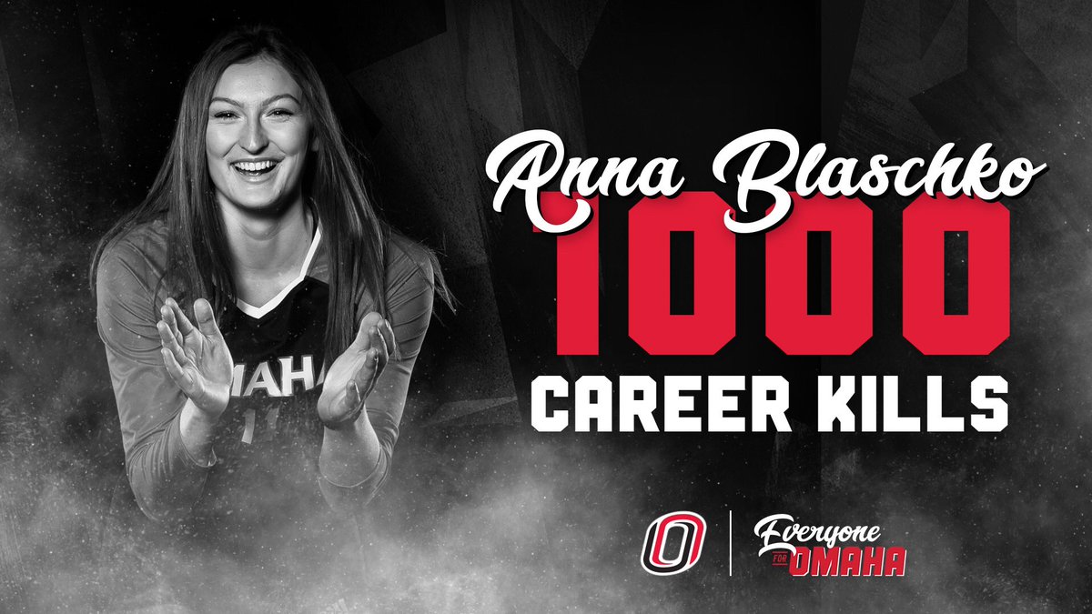 OmahaVB's tweet photo. 💥 1️⃣0️⃣0️⃣0️⃣ 💥

Anna Blaschko becomes the third Maverick in the DI era to join the 1000-kill club! ✊🏻

#EveryoneForOmaha | #OmahaVB https://t.co/3ETqPiuxBb