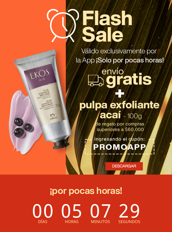 LizethbsNatura's tweet photo. #Falshsale válido exclusivamente por la #app ¡Sólo por pocas #horas!

Envío #gratis + #pulpa #exfoliante #acaí - 100gr

Google play: Natura &amp;Co
Apple Store: Natura (Oficial)

Allí en "Buscar consultor": escribes la terminación  de mi link (lizethbs) e inmediatamente me encuentras https://t.co/j3lEEQfUUl