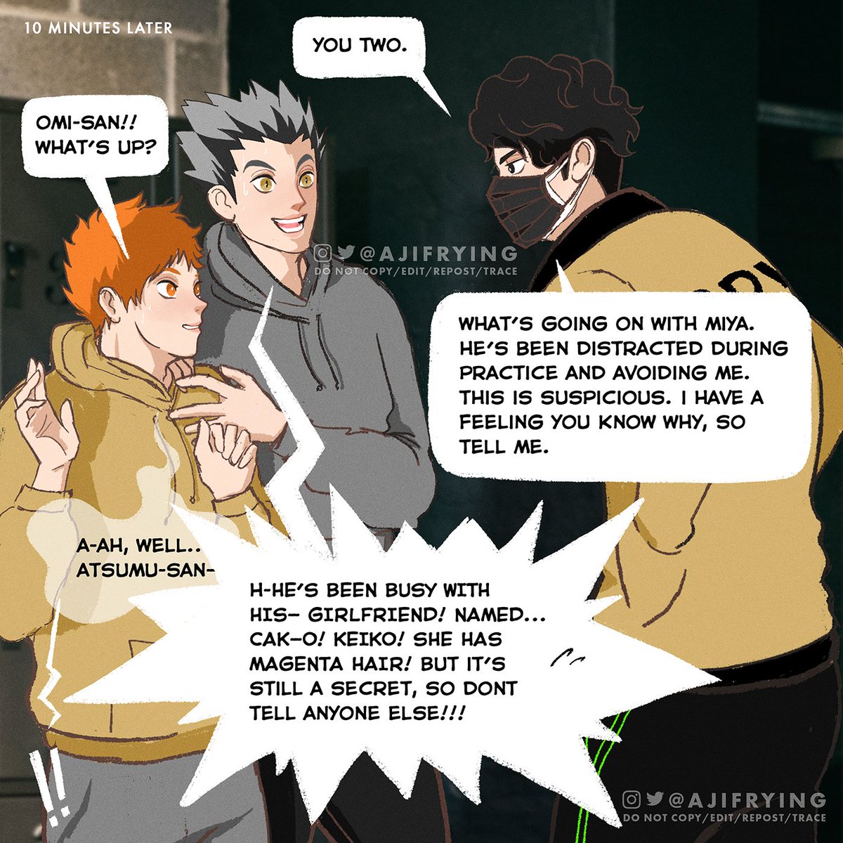 MILD ANGST. it's very, very minor. (sorry sakusa) otanjoubi omidetou - part 3.5/? #sakuatsu #haikyuufanart #otanjoubiomidetou