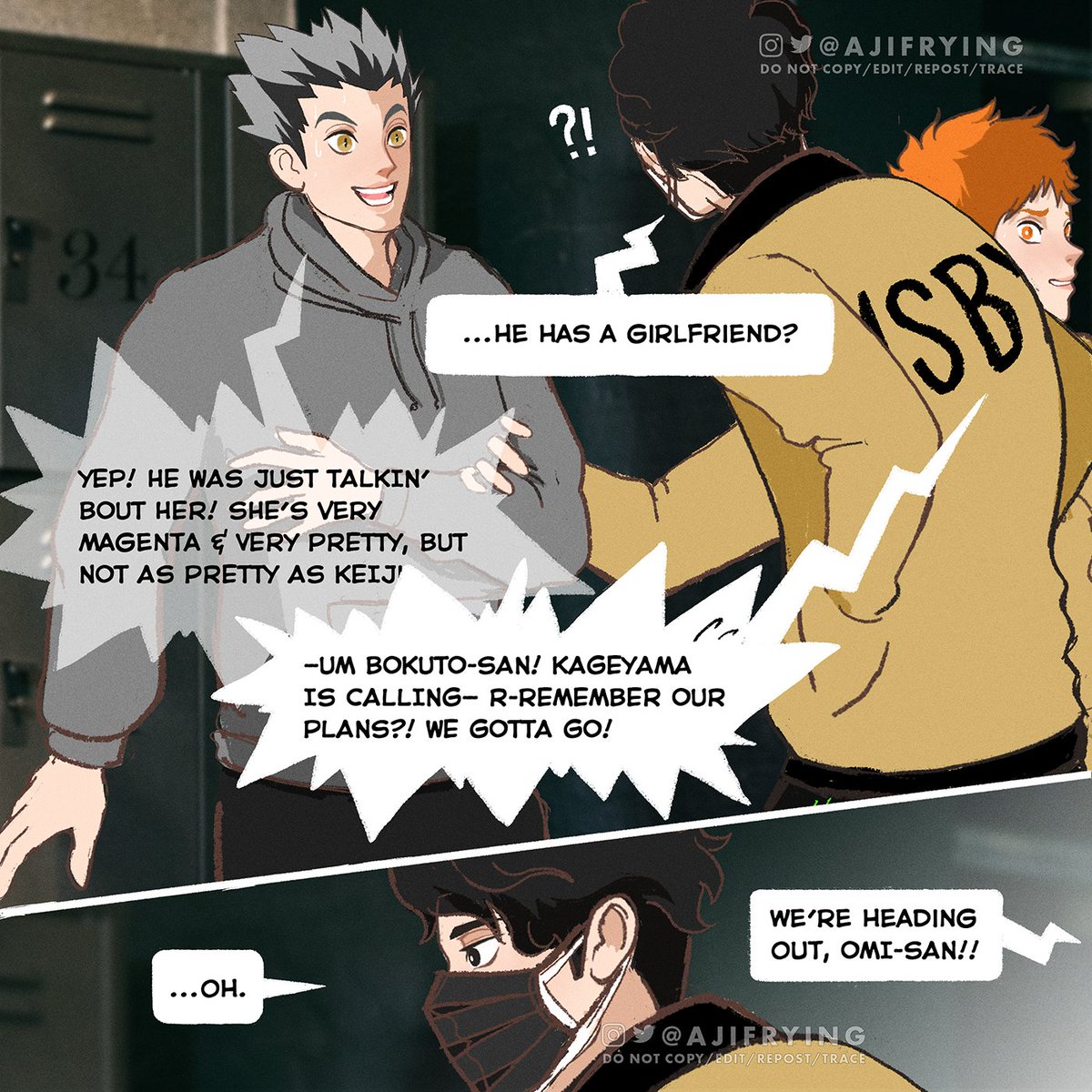 MILD ANGST. it's very, very minor. (sorry sakusa) otanjoubi omidetou - part 3.5/? #sakuatsu #haikyuufanart #otanjoubiomidetou