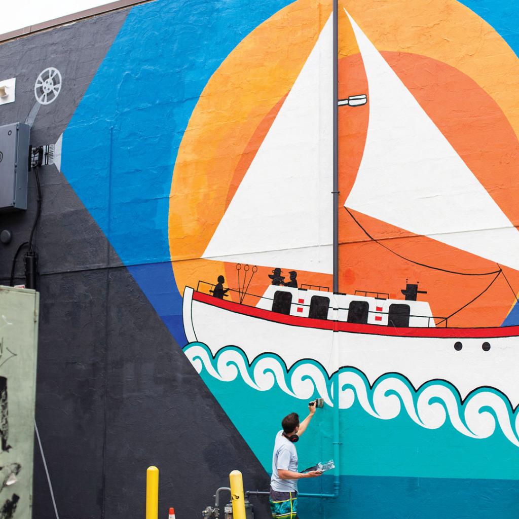 uiowa's tweet photo. How does the nation's top college town continue to set itself apart? By creating public art that is adding to the vibrancy and Iowa City charm. https://t.co/zRCc82SdoK https://t.co/FiI5nC8vkz