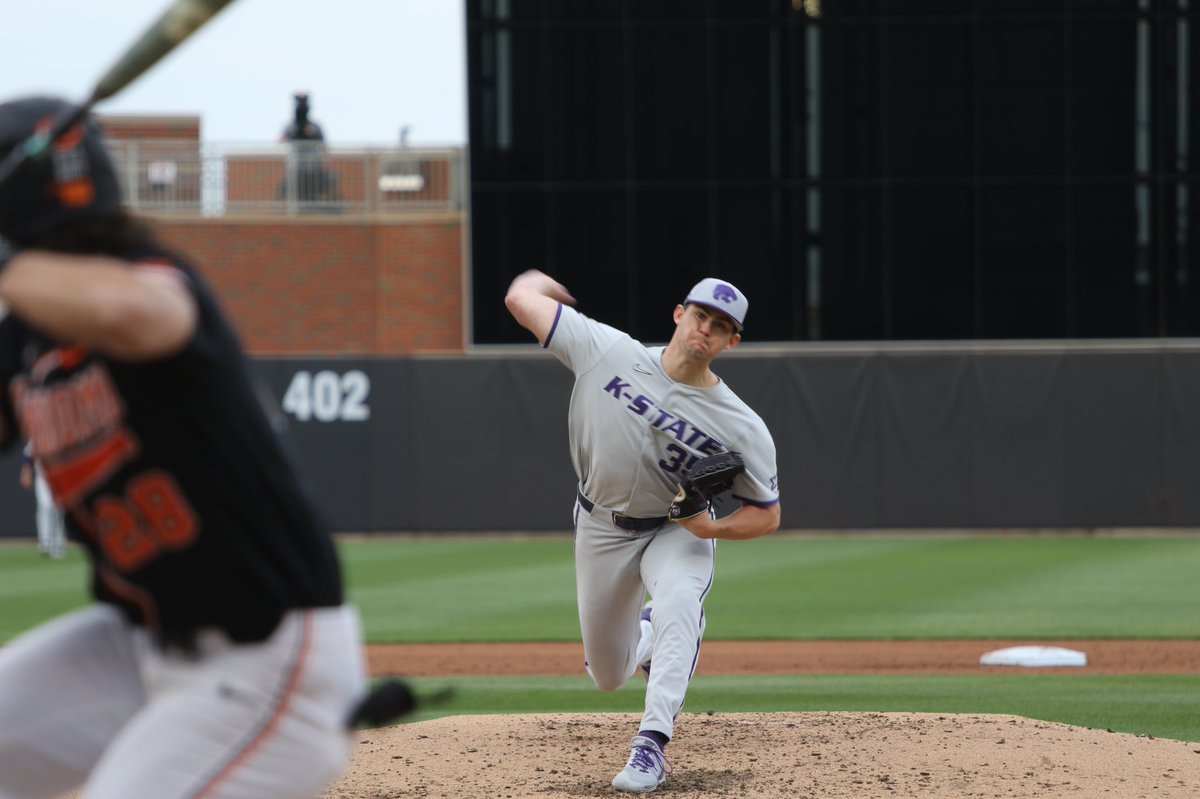 KStateBSB's tweet photo. Seymour with back-to-back strikeouts with the bases loaded to end the third! 

End 3 | #KStateBSB trails 2-0 https://t.co/7rrmHO69Ix